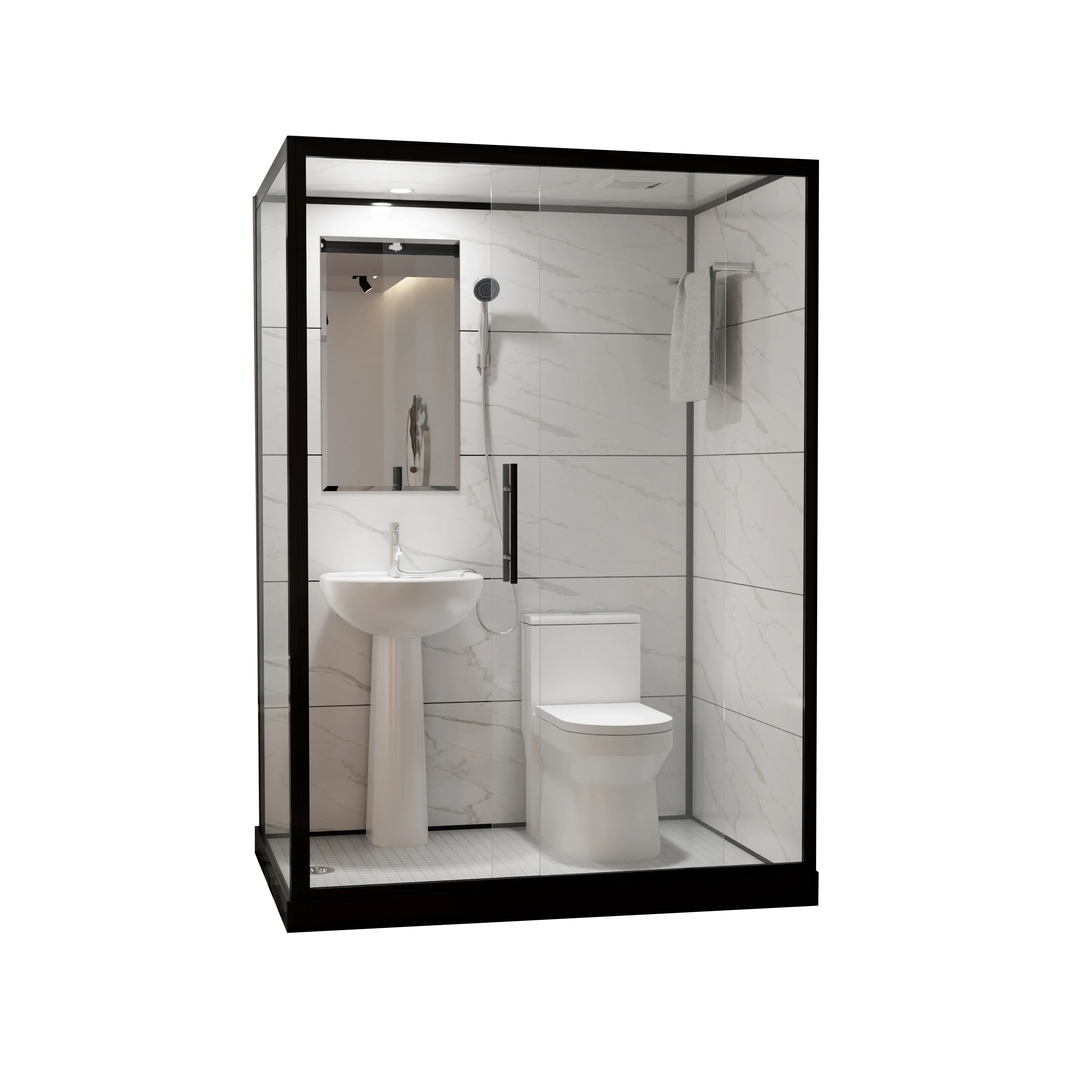 All In One Portable Prefab Sanitary Mobile Toilets Shower Room Modular Bathroom