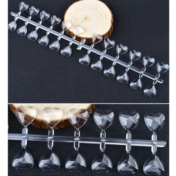 48 pcs  Full Cover White Clear Natural Almond Water Drop heart oval shape Acrylic False Nail Tips Janpan