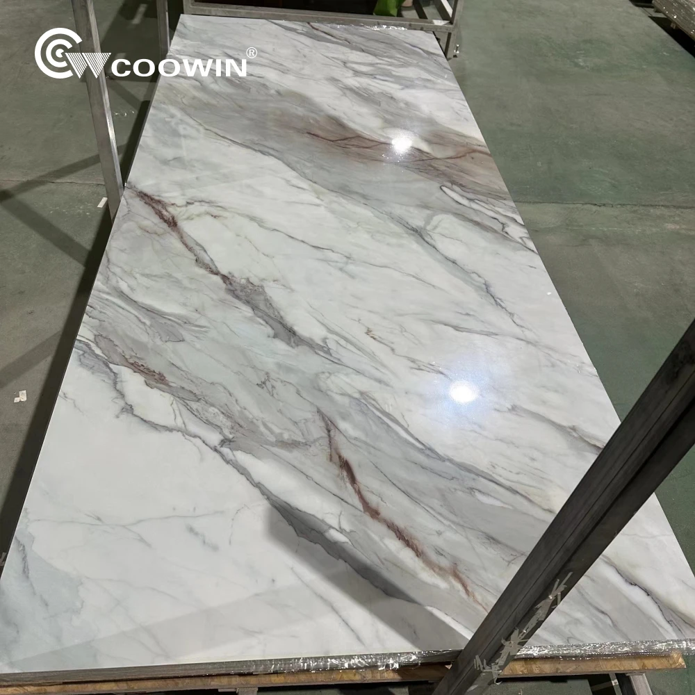 Wholesale Price PVC UV Marble Sheet Wall Panels & Boards 1220x2440mm for Interior Decoration