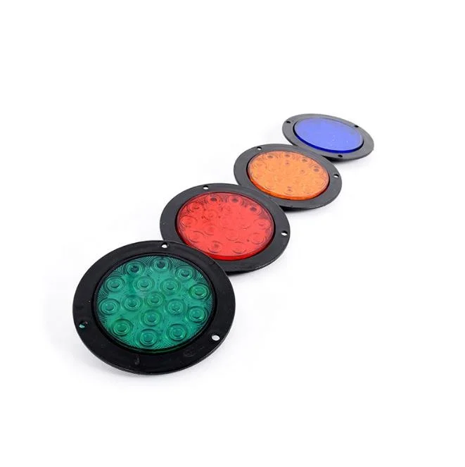 24V 16 LED Car Round Taillights Rear fog Light Stop Brake Running Reverse Lamp For Truck Trailer Lorry