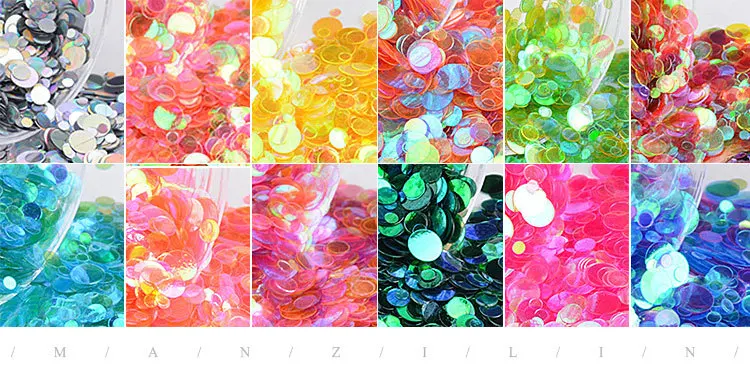 Mixed Shiny Blasting Nail Acrylic Powder Nail Glitter Stickers