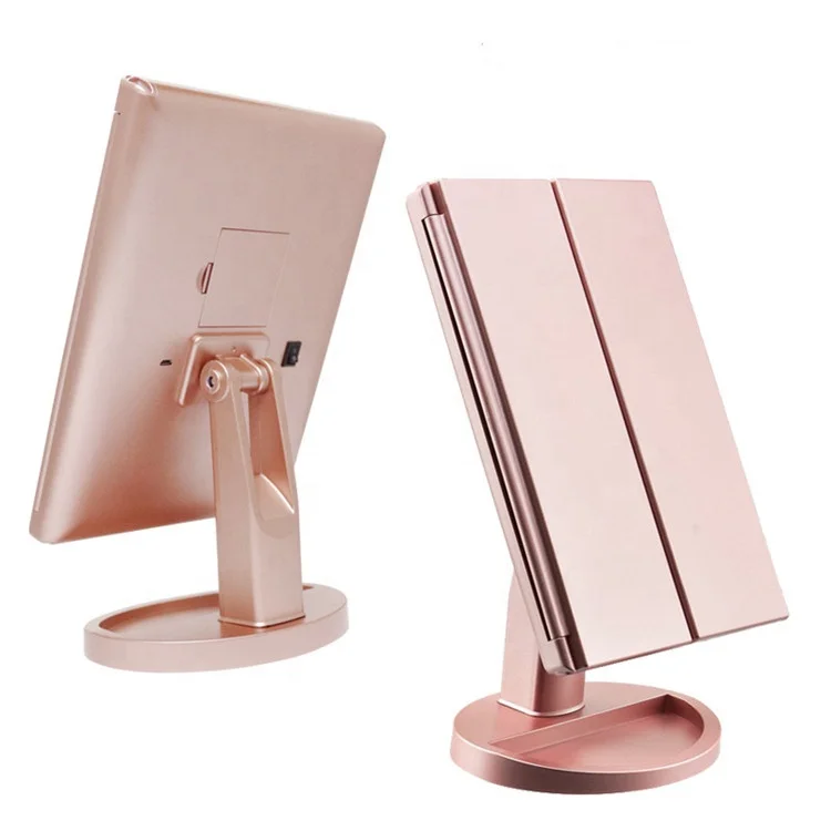 Hot Sale Magnification Make up Mirror With LED Brightness Adjustable USB Rechargeable
