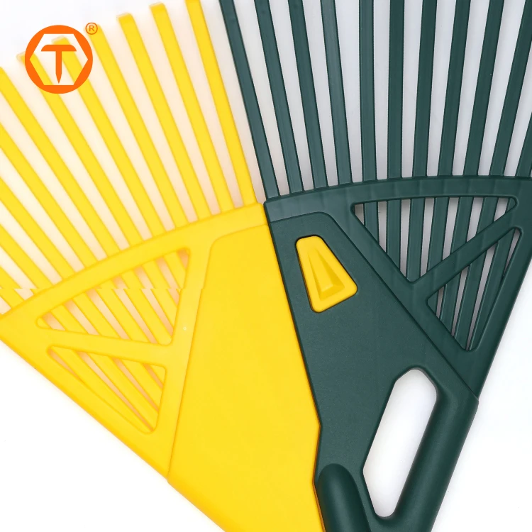 24 Teeth 2 in 1 Grass Yard Rake Leaf Grabber Agriculture Hand Tools Plastic Foldable Garden Rake