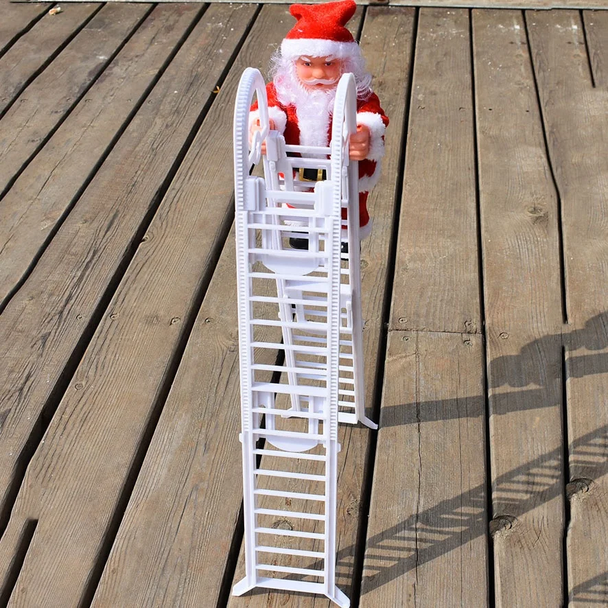 Toy Kids Novelty Plush Electric Cartoon Figure Christmas Gifts Ladder Climbing Santa Claus