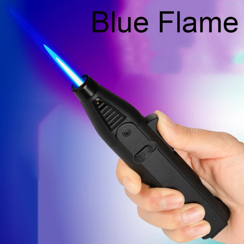 NEW High quality torch Lighter cigar kitchen culinary gas refillable BBQ torch Lighter stylish windproof jet flame