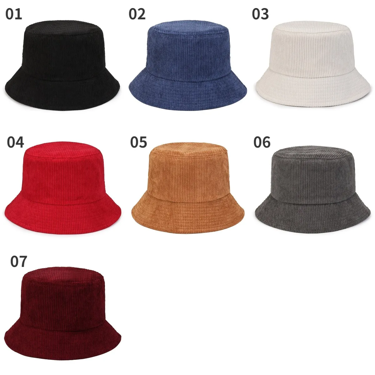 FF720 Embroidery Custom Narrow Brim Fisherman Hat Breathable Mesh Llining Men Women Plain Corduroy Bucket Hat