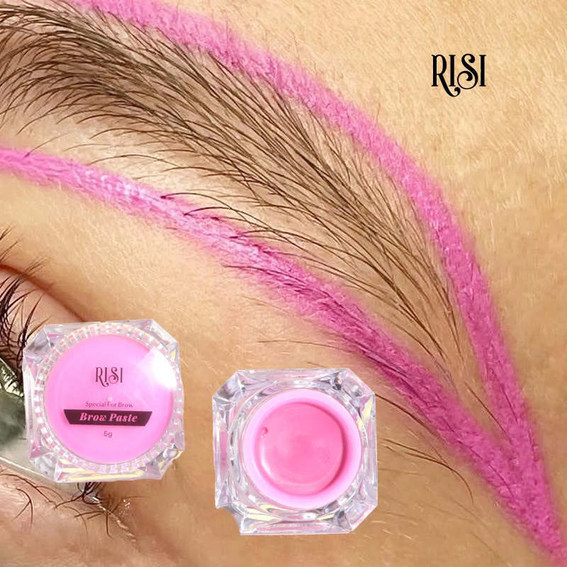 Risi Cream for Skin Care Pink and White Paste Brows Mapping String for Eyebrow Shape Brow Dye