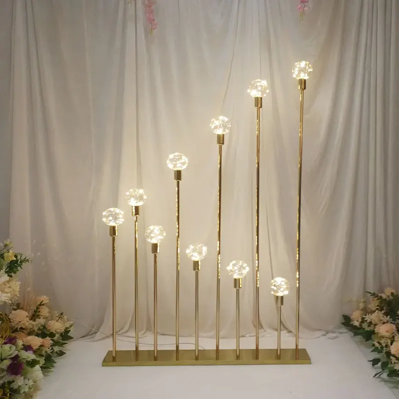 New wedding props golden star reed dragon ball decoration romantic bulb road lead stage background metal light