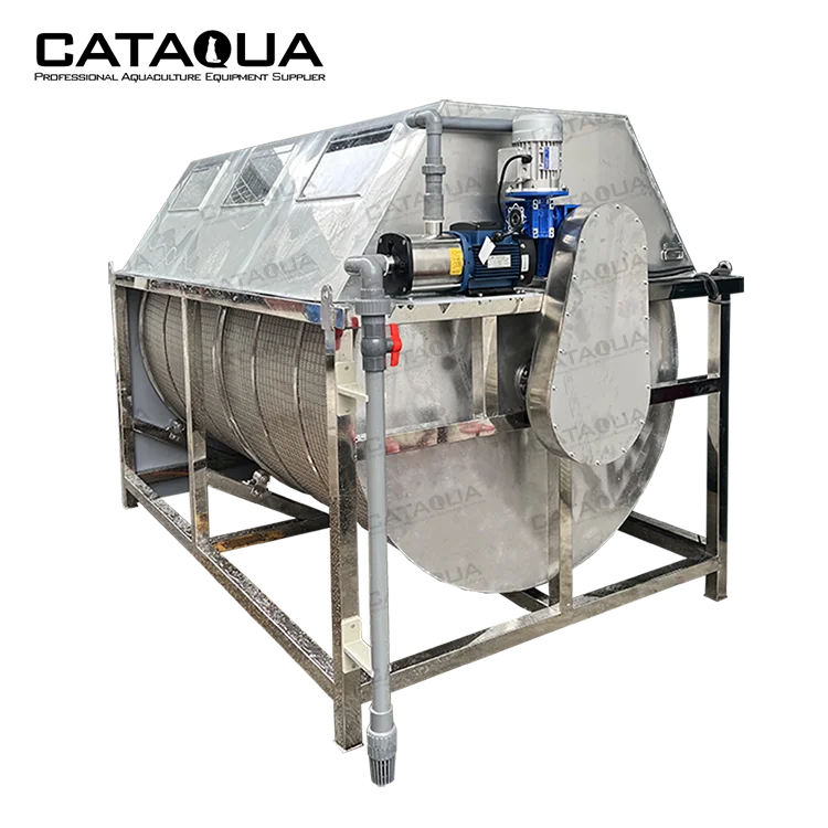 CATAQUA Fish Farm RAS System Rotary Drum Vacuum Filter Drum Filter Aquaculture