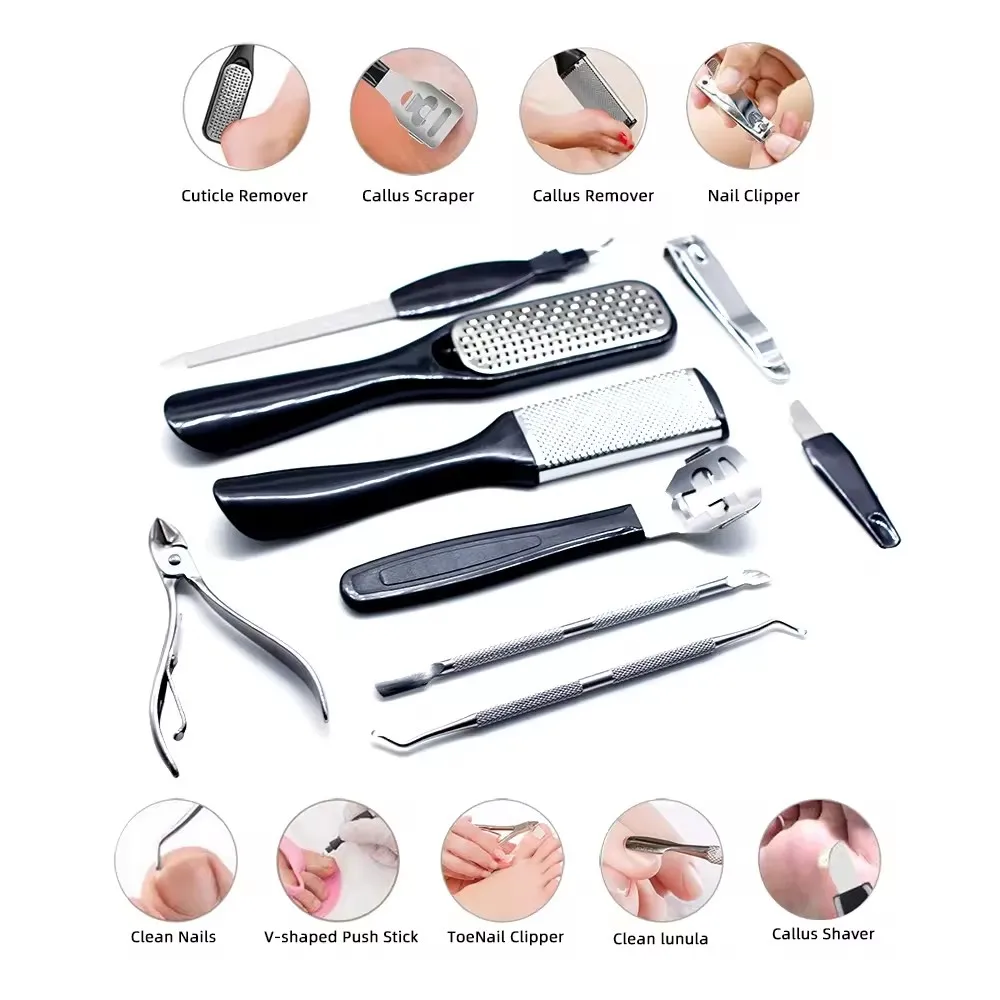 Wholesale 24 In 1 Pedicure Tool Set Professional Foot Care Products Podiatry Callus Remover Tools Nail clipper Tool Kit Set