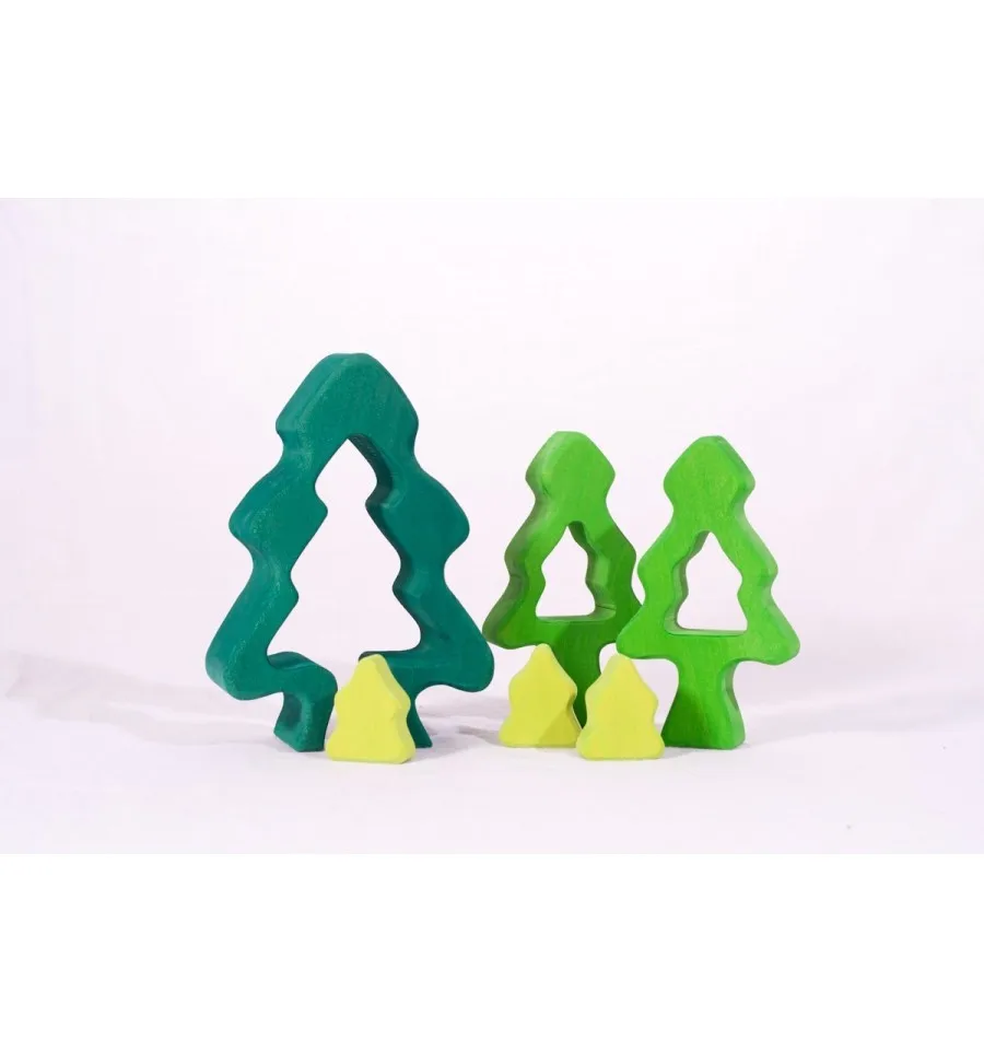 Набор состоит из 6 предметов пихта дерево укладчик силиконовые укладки игрушки для младенцев Детские Силиконовые ель