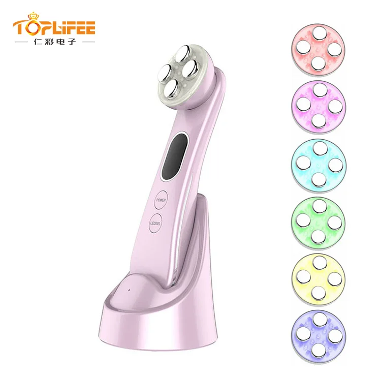 Portable EMS facial massager 5 in 1 high frequency facial machine beauty care device