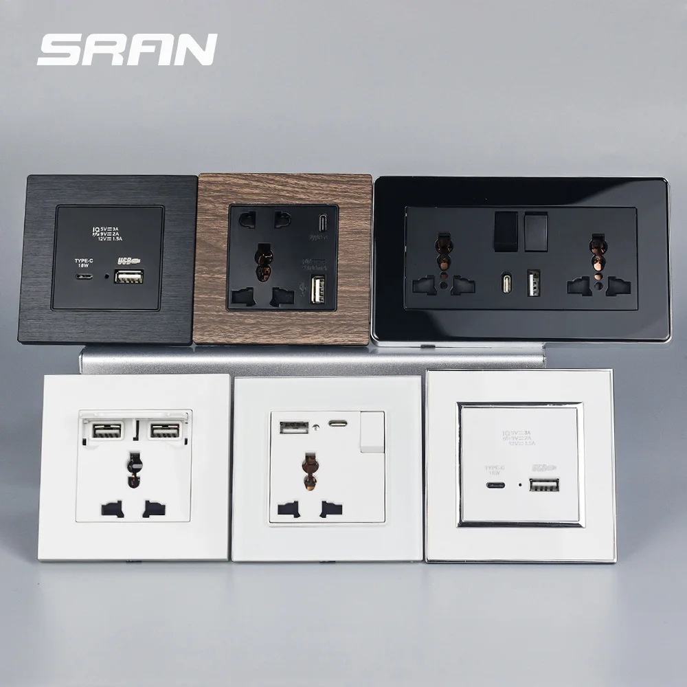 Universal Multi-function Design Electrical Light Switch Buttons and Outlet Socket