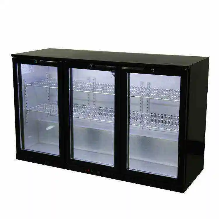 Factory Price Hight quality Cooler Fridge Freezer Double Door Refrigerator Glass small refrigerator