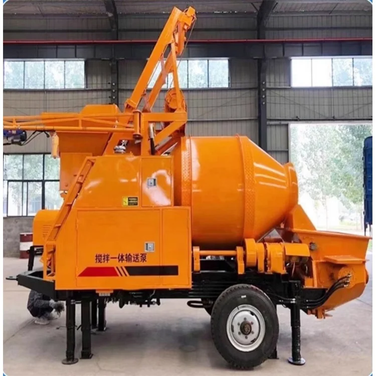 High quality Portable Concrete Mixer Pump Truck Mounted Small Concrete Mixer Pump