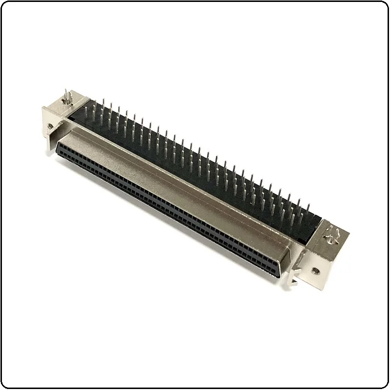 KinKuo SCSI 100Pin Female Connector DB 100pin Socket 1.27mm Right Angle DIP SCSI 100 Pin Female Connector for PCBA