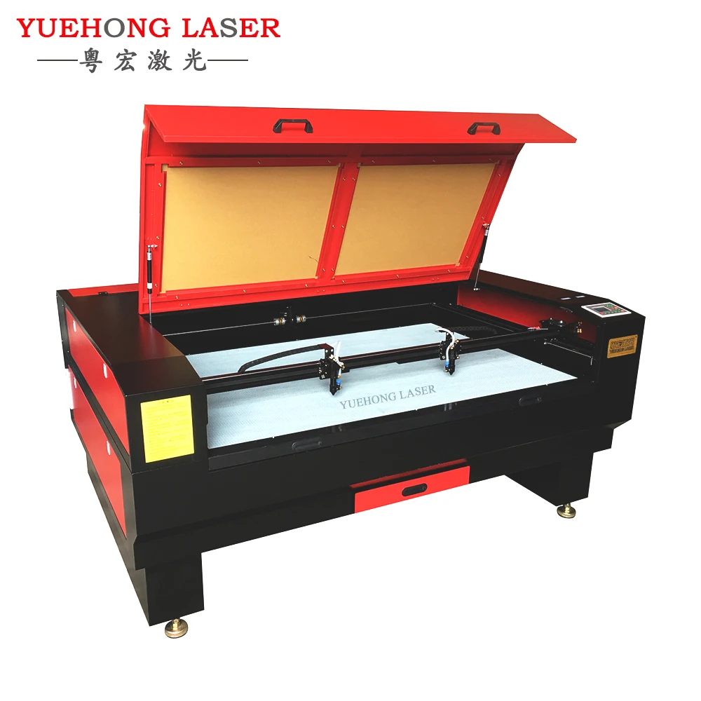 1610 100w 130w 150w Reci Laser Tube Co2 Double Head Laser Cutting Machine For Acrylic Plywood