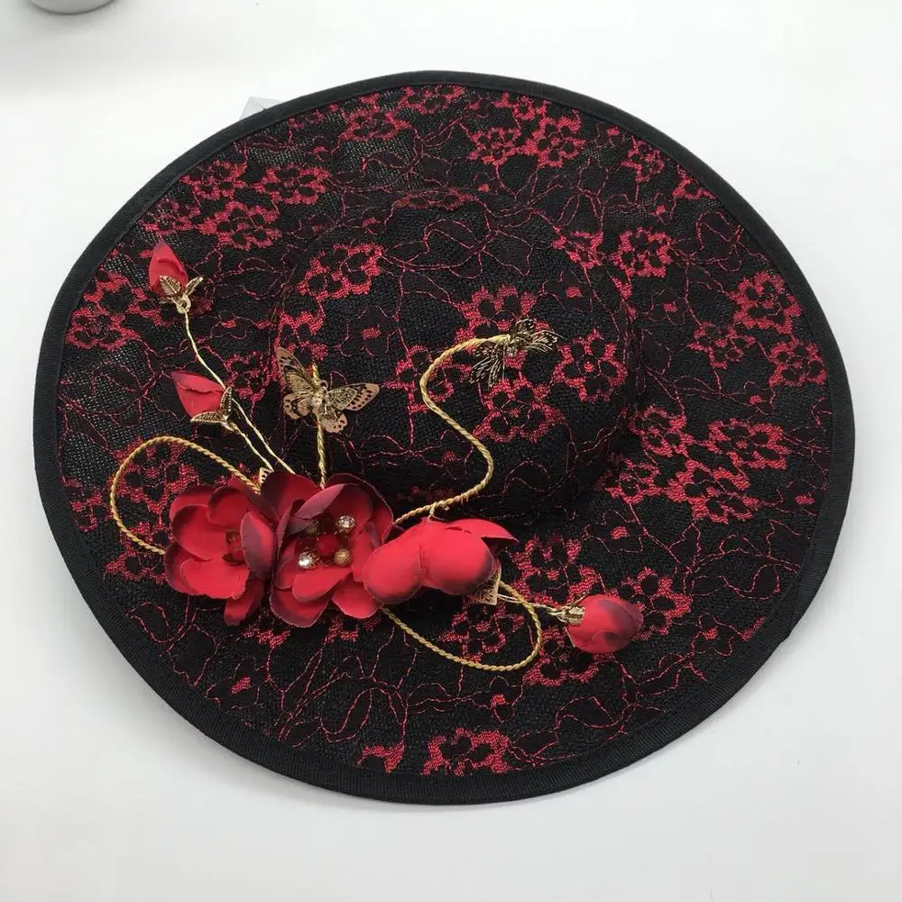 Оптовая продажа женские свадебные белые шляпы для церкви чайной вечеринки