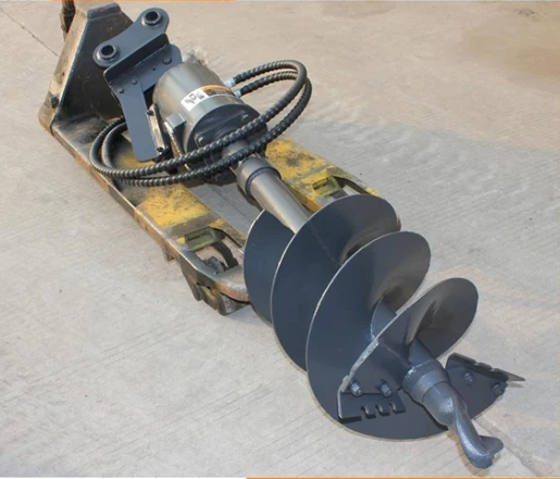 Earth Drill Auger Machine Excavator With Drilling Attachment