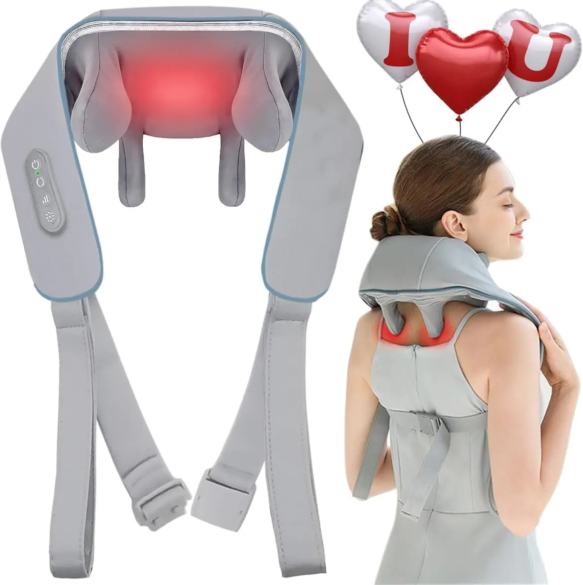 5D Pinch Neck Shoulder & Back Massager with Heating for Leg Waist & Head Relaxation Application