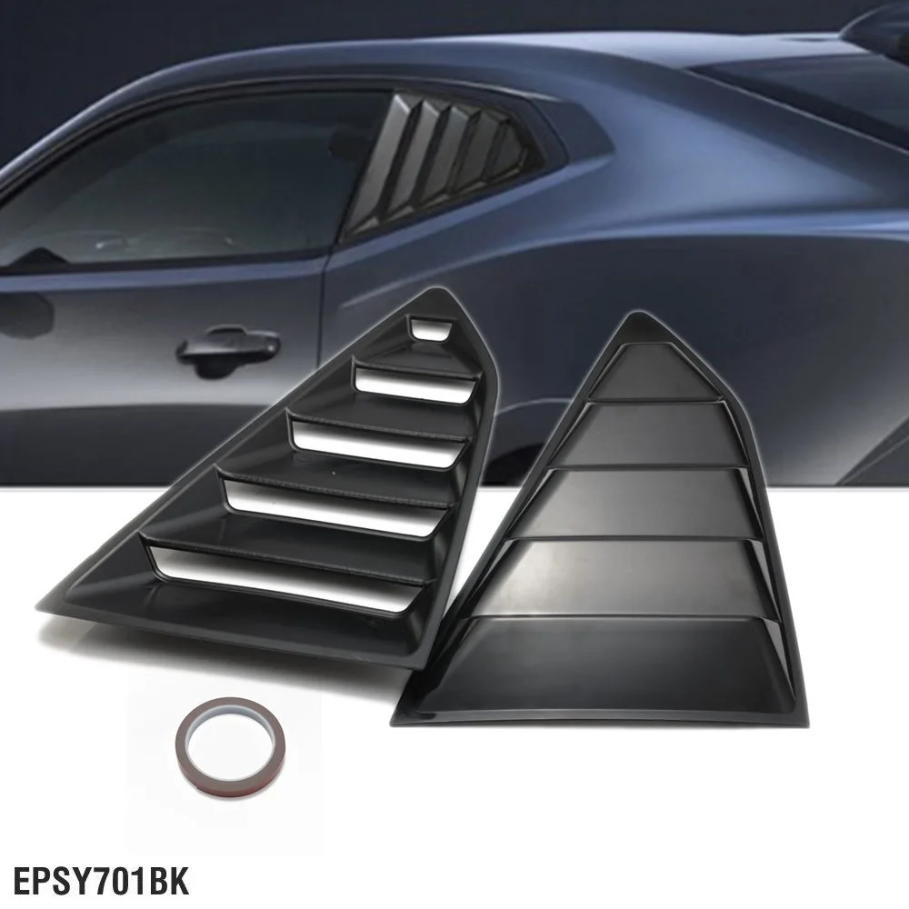 
EPMAN 2pcs/Set Side Quarter Window Louver Board ABS 5-Vent Vent Scoop For Chevrolet Chevy Camaro 16-20 EPSY701BK 