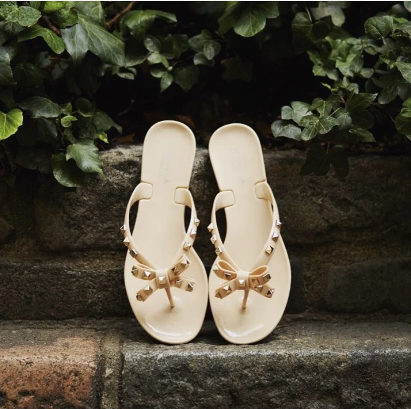 New arrivals summer Shining pearl rivet  flat slippers rhinestone shoes ladies  jelly slides slipper