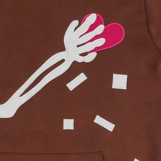 Custom Pullover Fleece Cotton Hip Hop  Casual Loose Sweatshirt Foam Skull Puff Printing Men Hoodie