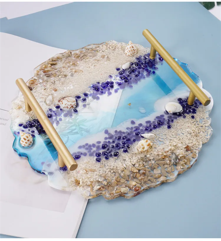 Y5337 Diy epoxy resin circle dish plate mold round tray mold