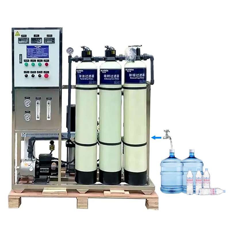 Water Desalination Production of Water RO tank and the sachet machine 500L/h reverse osmosis sea water desalination