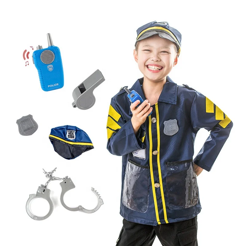 HW fire suit with hood clothing waterproof black pocket engineering tools for kids furniture make up pretend toy cosplay clothes