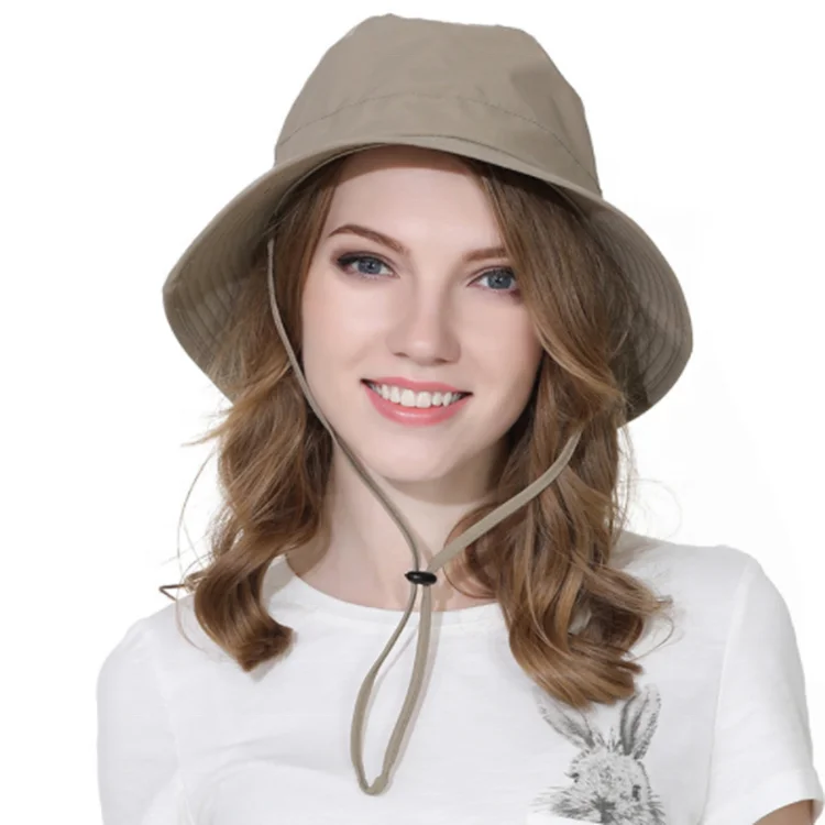 Однотонная Солнцезащитная Панама рыбака из полиэстера с регулируемыми ремешками