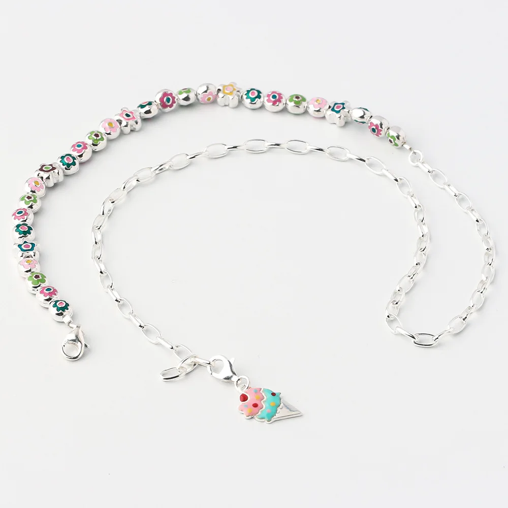 S925 Sterling Silver Korean Small Flower Necklace for Women. Niche Fashion-Designed Collarbone Chain, 2023 New Summer Style.