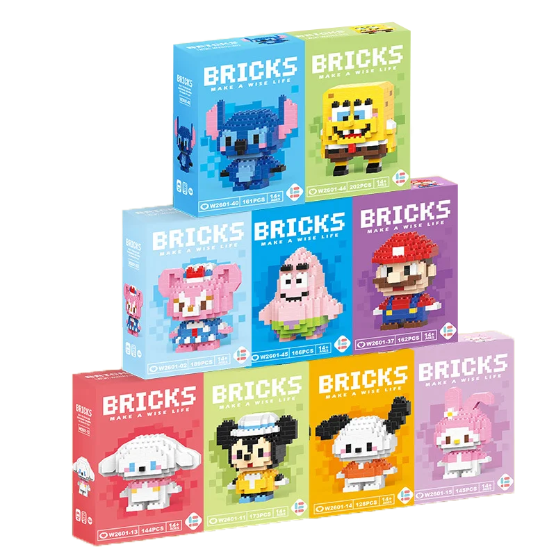 Wholesale Children Diy Bricks Toys Set Characters Models Games Mini Figures Cheap Mini Building Blocks Le Animation Building