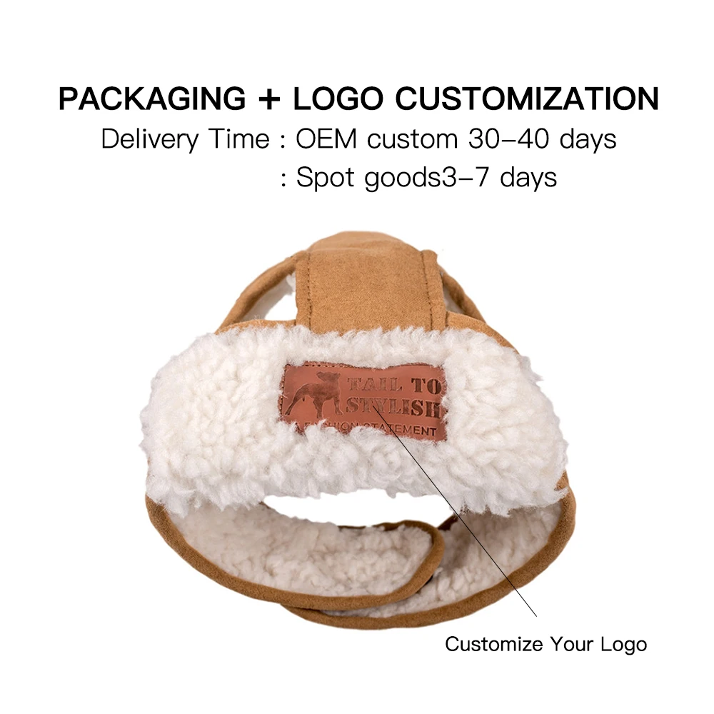 Wholesale Luxury Designer Warm Fur Dog Wear Apparel Pet hat Dog costume For Winter Autumn