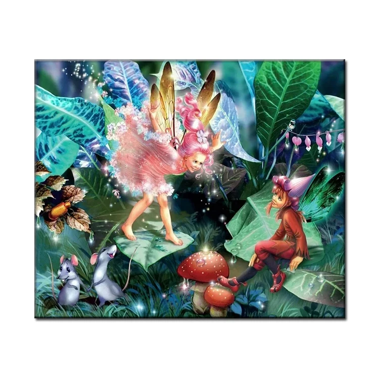 DIA painting kit elf girl 40*50 digital oil painting canvas home decoration 5d diamond painting tools