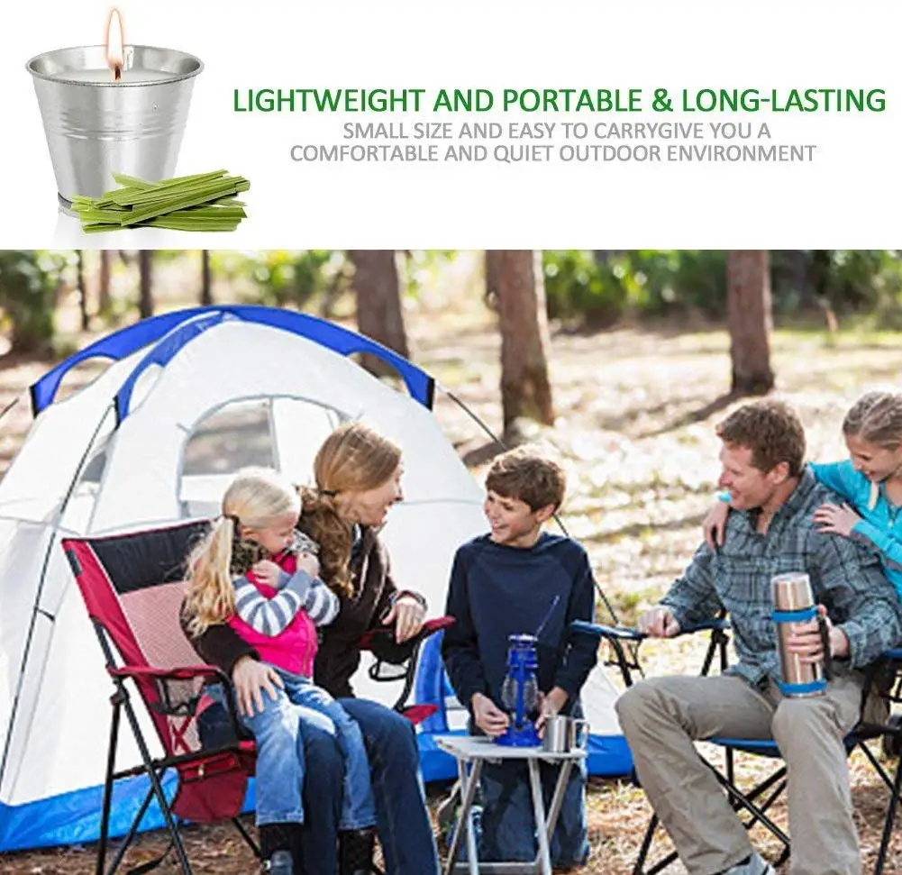 
High Quality Natural Soy Wax Paraffin Wax Travel Mosquito Repellent Bucket Outdoor Citronella Candle Set Of 8 