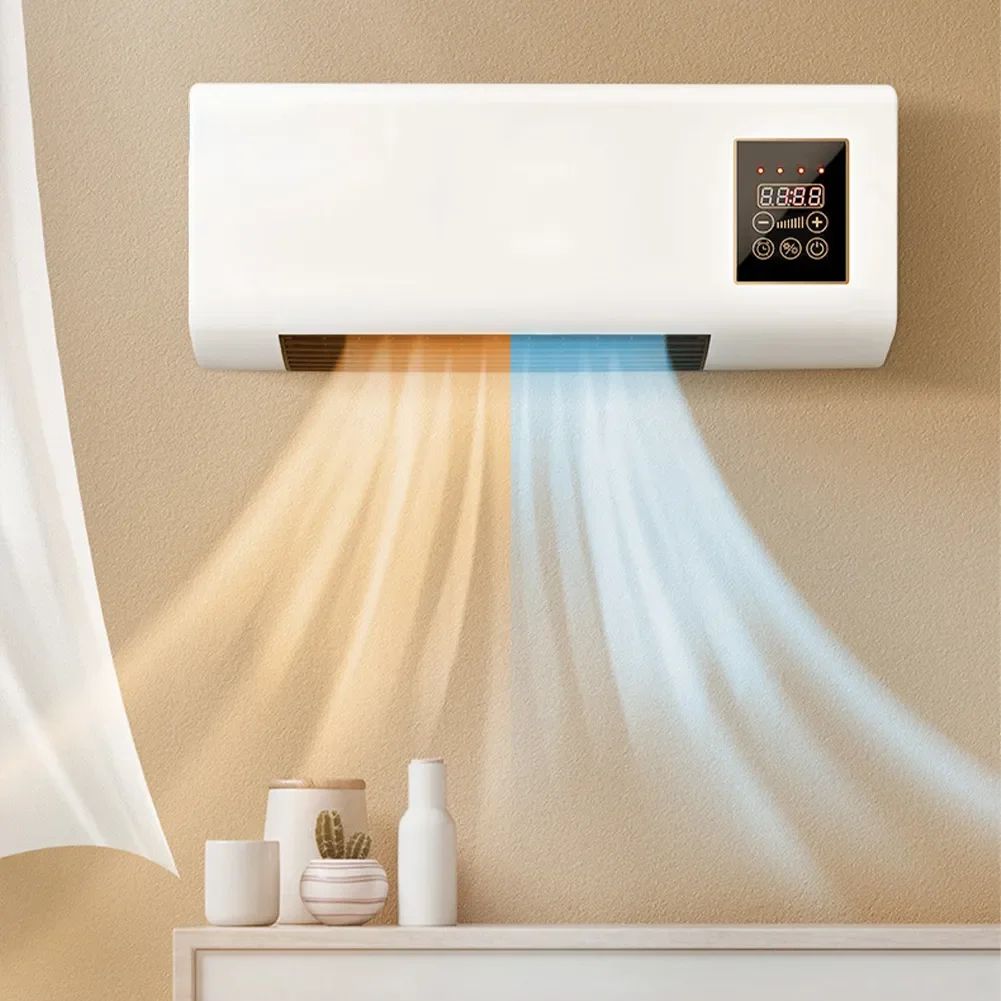 Wall-Mounted Remote Control Heater Air Warmer Home Room Energy Saving Heating Fan Bathroom Heating Air Radiator Convector