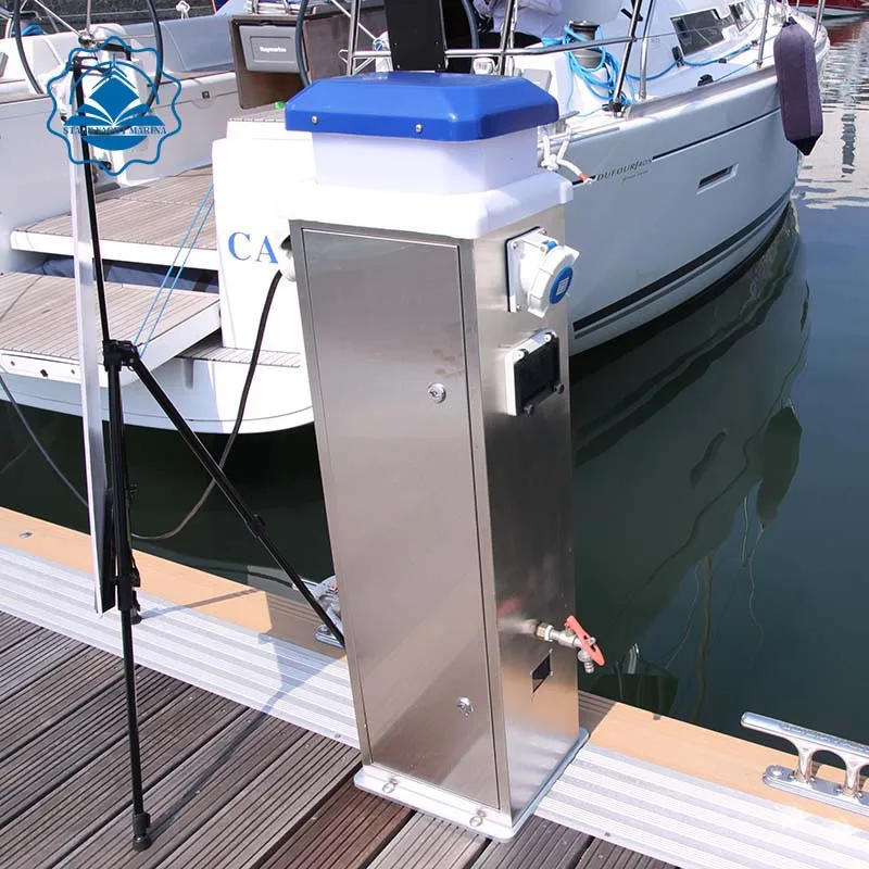 Best marine accessories Marina high quality electricity supply box stainless steel flutuante sale ponton
