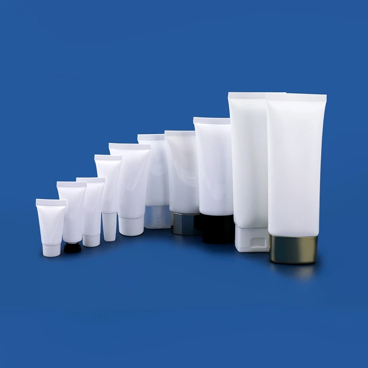 Wholesale Luxury Custom Color Stock Minamilist Flat Soft Custom Multifunctional Cosmetic Tubes Packaging,Cosmetic Plastic Tube