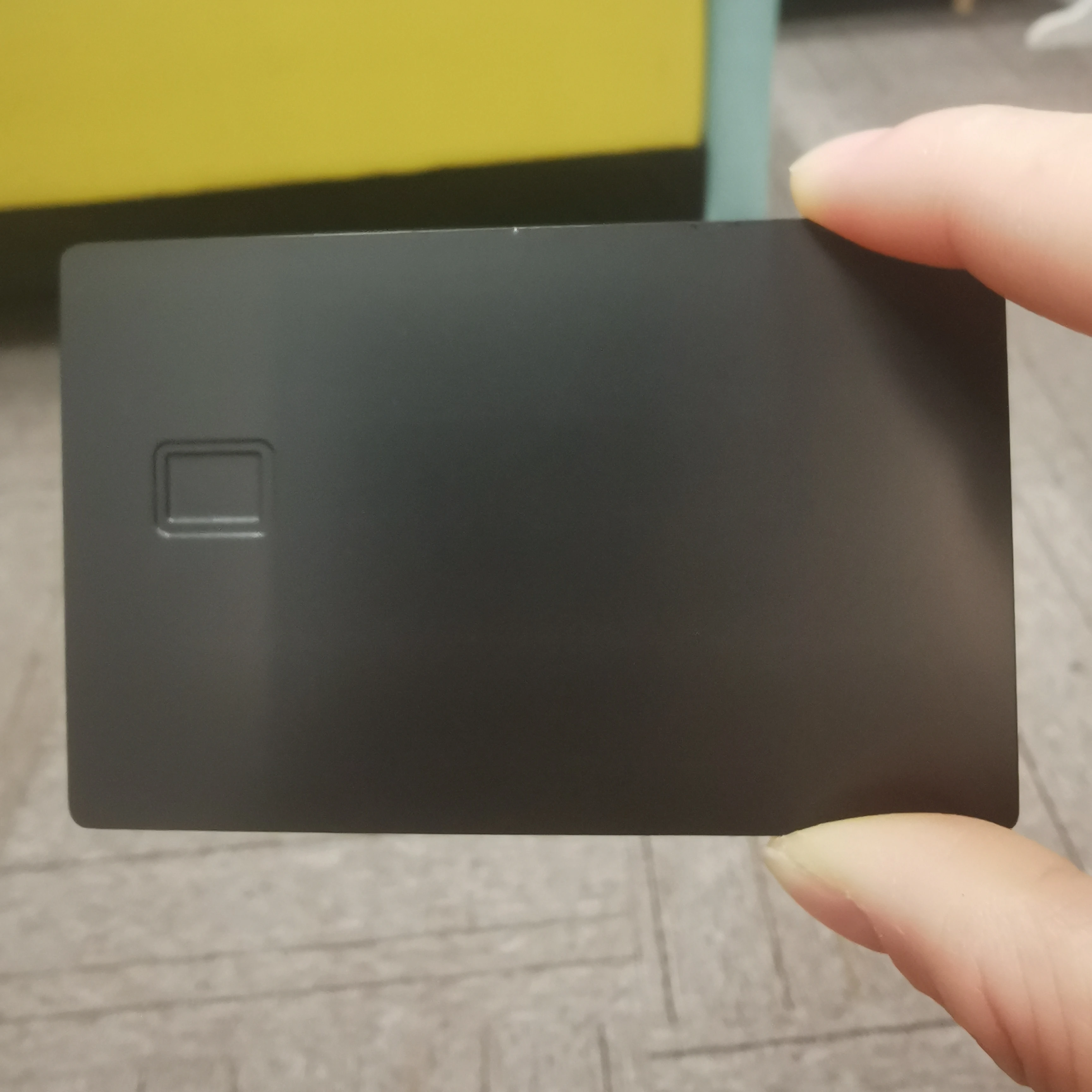 Proximity Smart Contact Rfid Black Steel Metal Sle4442 Chip Card