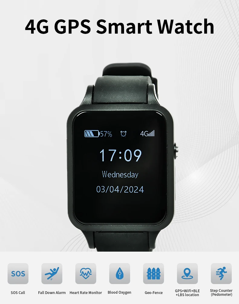 Spy Android IOS GPS Tracker Watch Kids Elderly Smart Watch with GPS Tracker And 4g