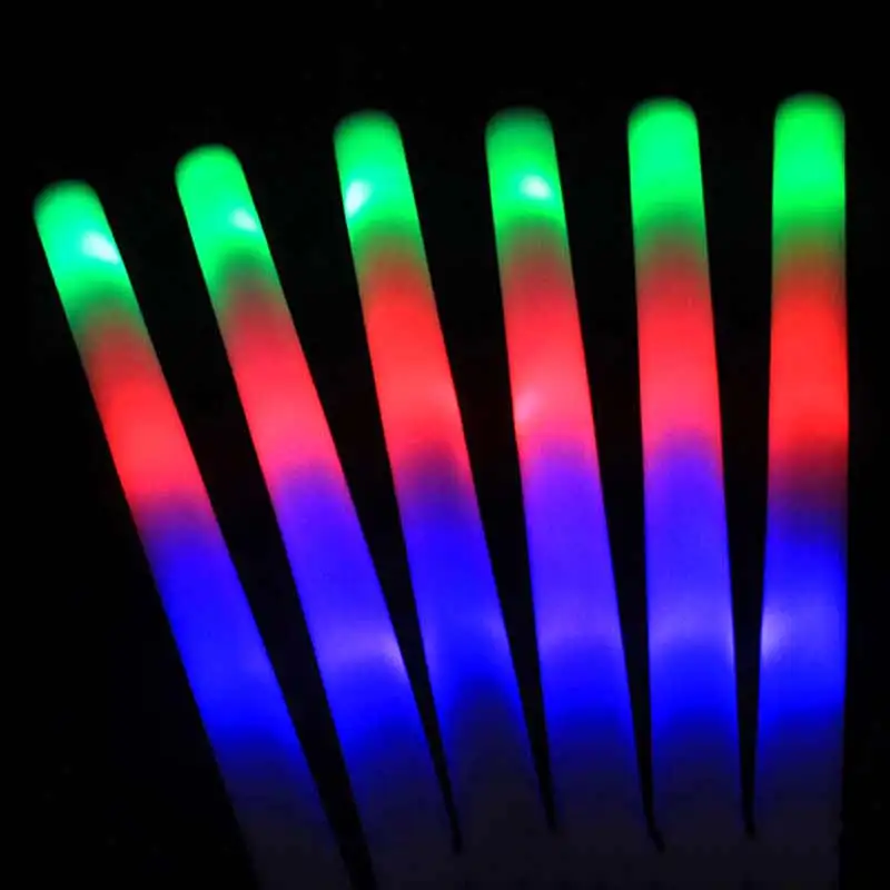 Wholesale Flashing wireless led cheering stick Custom Led 6 Mode Customized Foam Glow Sticks