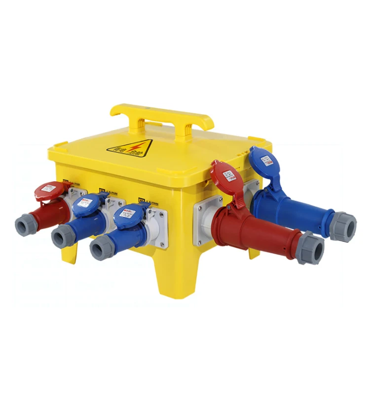 IP67 63A three phase 8ways stackable Portable power distribution box 380V 220V Stage Light Sound Equipment