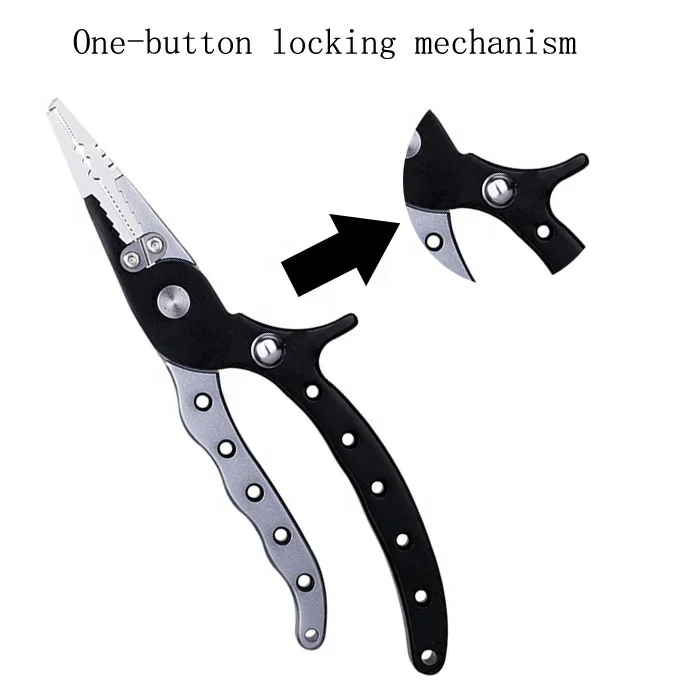 Anti-rust and anti-corrosion seawater fishing tackle accessories fish clip multifunctional aluminum fishing pliers