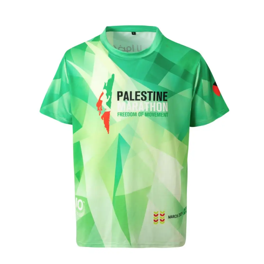 OEM Custom logo Polyester Quick Dry Moisture Wicking shirt  Sport Running Marathon Event Sublimation T-Shirts