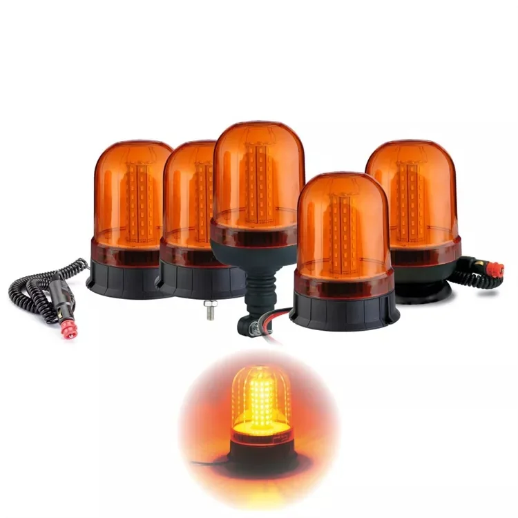 Super Bright Amber Safety  Led Rotary Strobe Lamp  Emergency Flashing And Revolving Warning Beacons Light