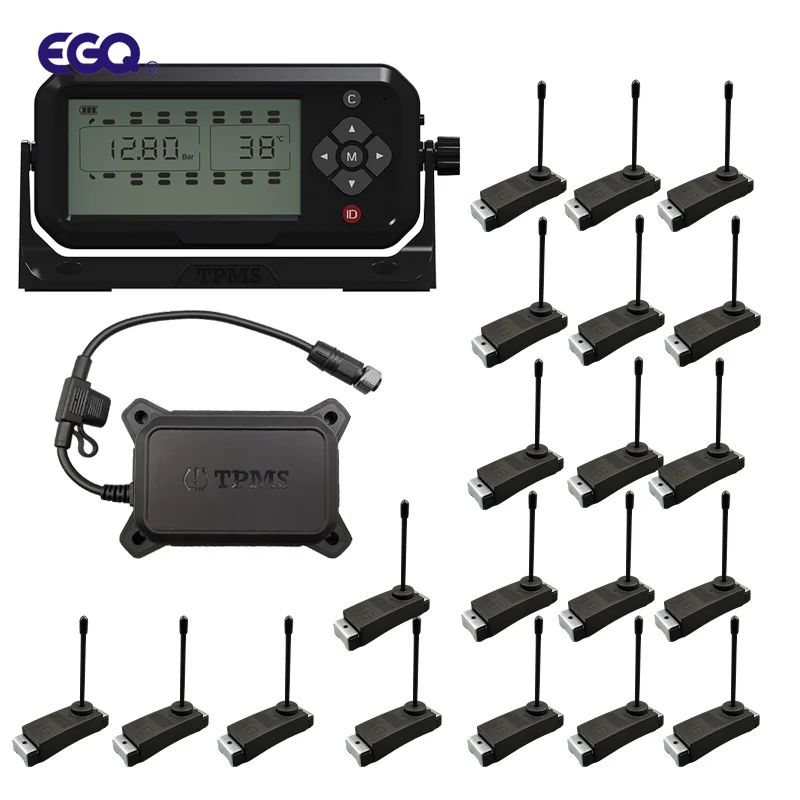 Digital Truck TPMS Tire Pressure Monitor Alarm System Internal 20 Tires Bundled Sensors