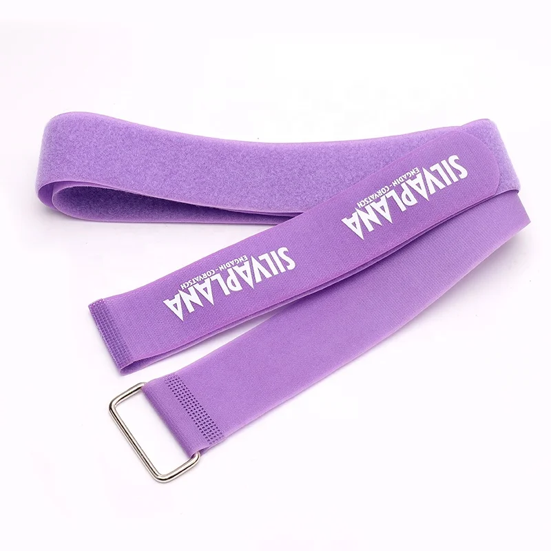 Logo Printing hook and loop fastener strap nylon hook and loop cable ties clinch strap