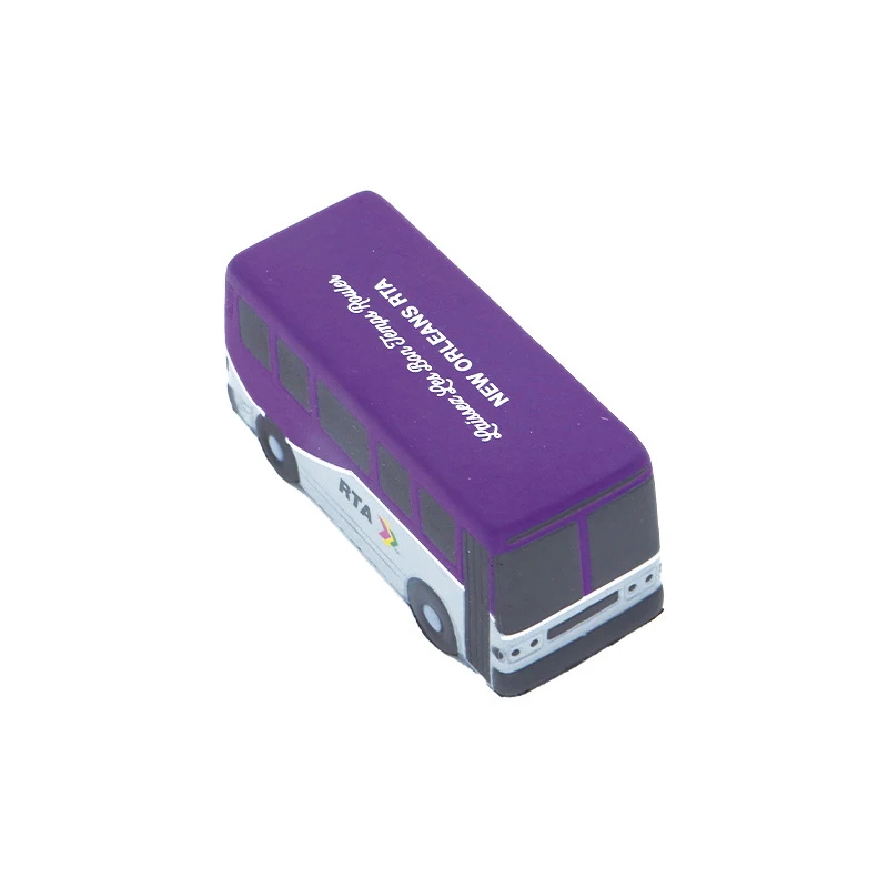 manufacture high quality pu stress school bus custom logo anti stress bus toy