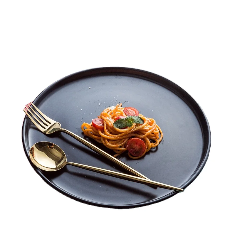 Wholesale custom 8 inch creative simple style ceramic plate Restaurant hotel wedding using ceramic western dish plate